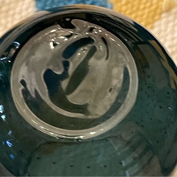 4 Art Glass Hand Blown Bullicante (controlled bubbles) Tumblers or Wine Glasses - Picture 12 of 13